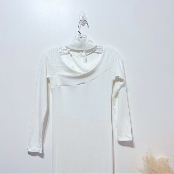 LNA X REVOLVE Encounter Off the Shoulder Midi Dress In White Size S NWT - Picture 7 of 13